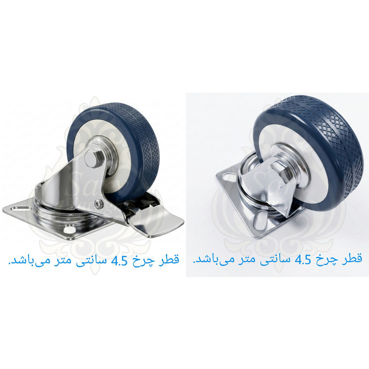 چرخ سرو مدل ساده و ترمزدار بسته 2 عددی