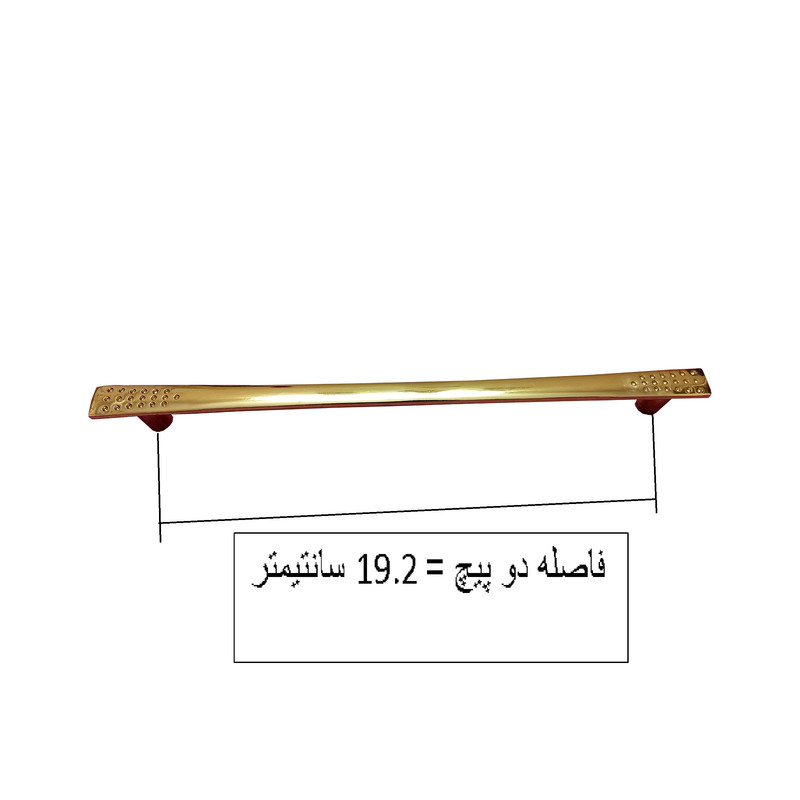 دستگیره کابینت و کمد مدل گراد کد F192 بسته 10 عددی